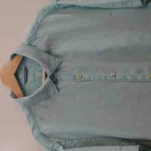 Tommy Bahama Relax XL/TG Turquoise Blue Linen Shirt